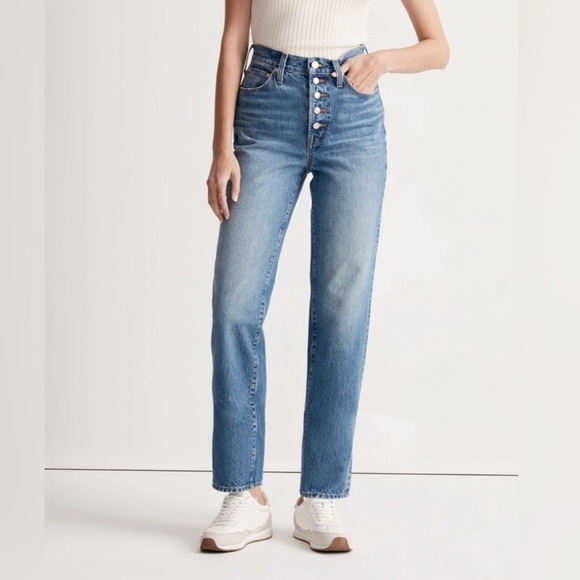 Madewell The Perfect Vintage Straight Jean Becker Wash Button Fly N3915 - Picture 3 of 13